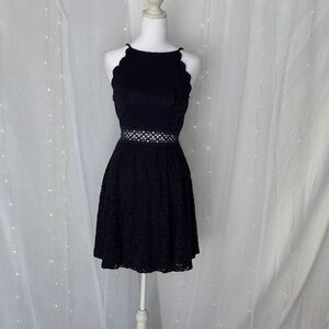 A. Byer Black Lace Mini Dress